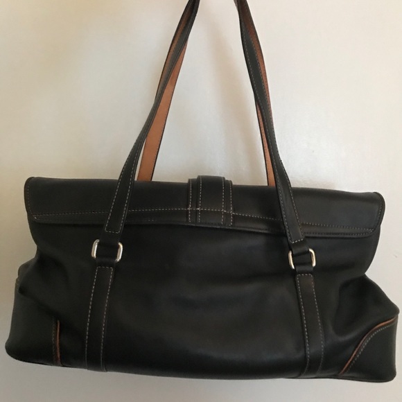 Coach Hampton Satchel Black Leather Purse 9268 - Picture 2 of 7